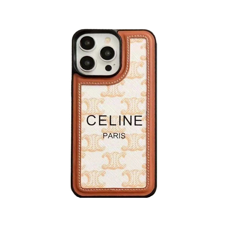 Schwarze Celine iPhone-Hülle mit Riemen-SZ231124