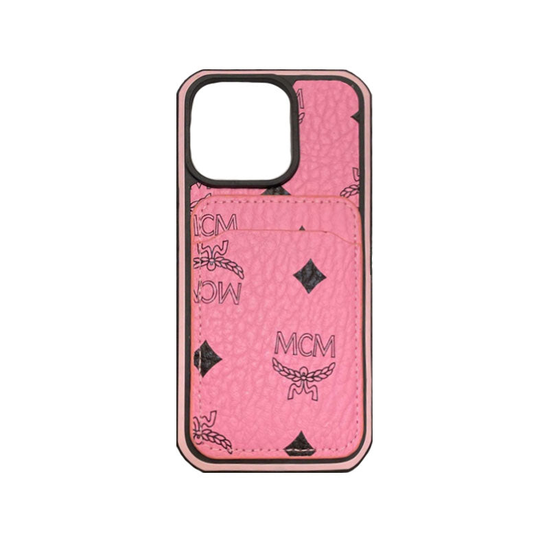Etui MCM na iPhone'a z uchwytem na kartę Żółty-MCK240603