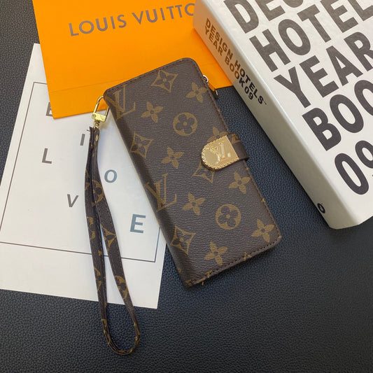 FUNDA PARA MÓVIL SAMSUNG CARTERA DE PIEL LONA MONOGRAMA