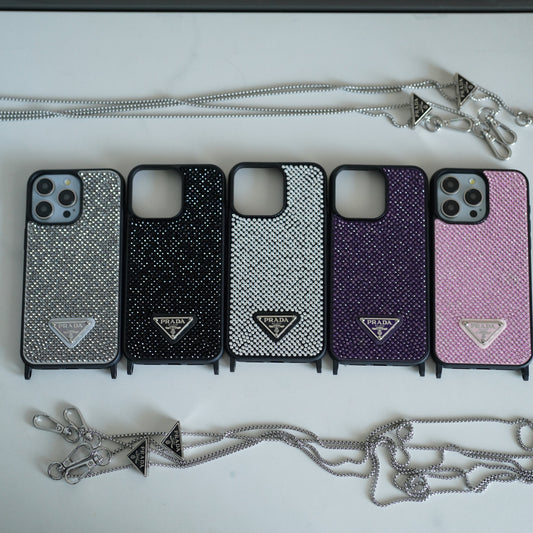 Luksus Diamond Crossbody iPhone-deksel