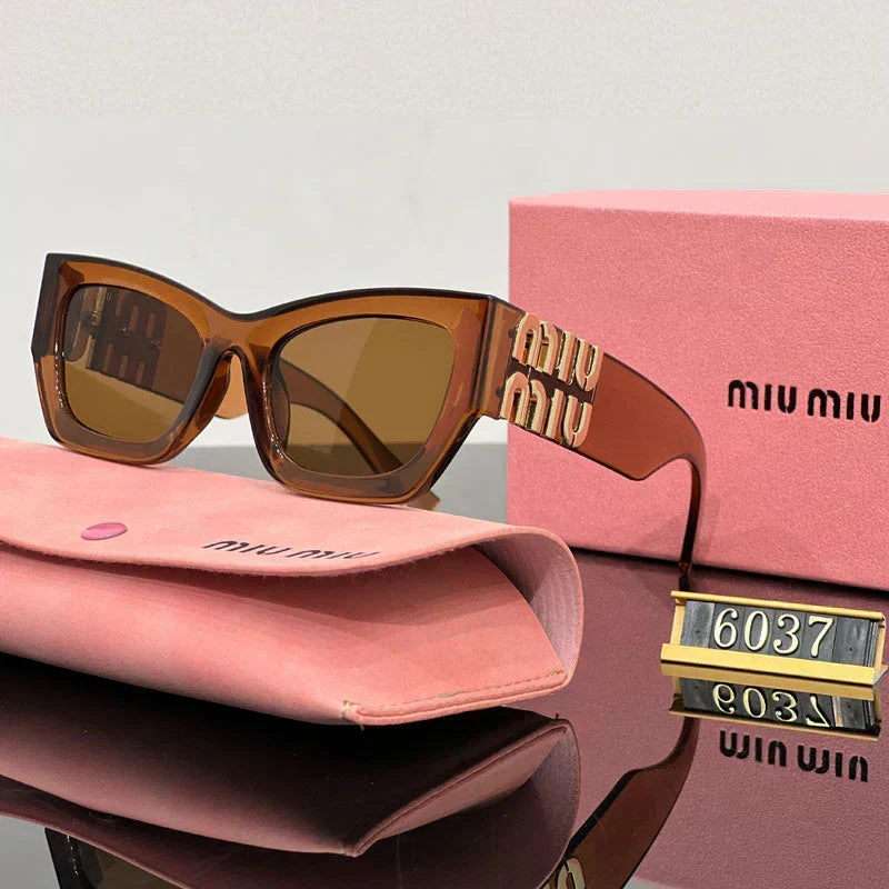 Módní čtvercové sluneční brýle Cat-Eye 6037