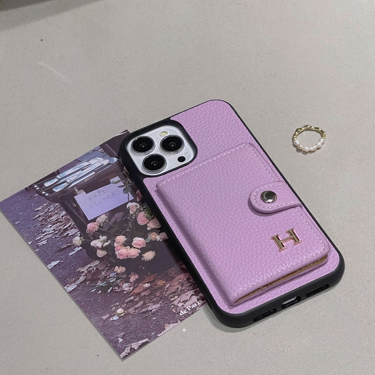 H Nahkainen korttikotelo iPhone-kotelo