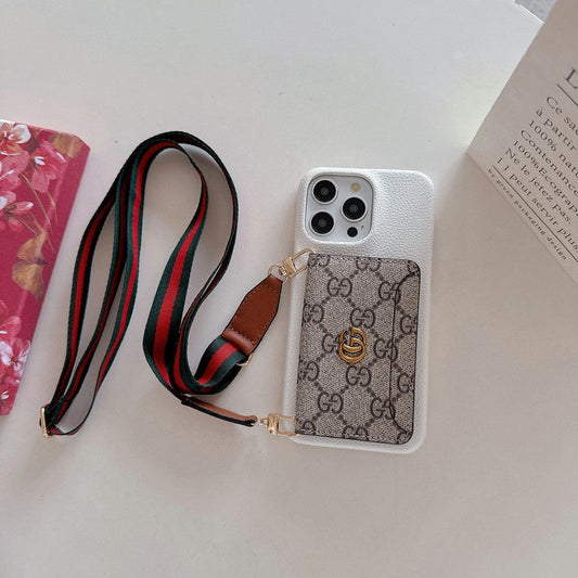 Premium Card Bag Crossbody Klassisk iPhone-etui