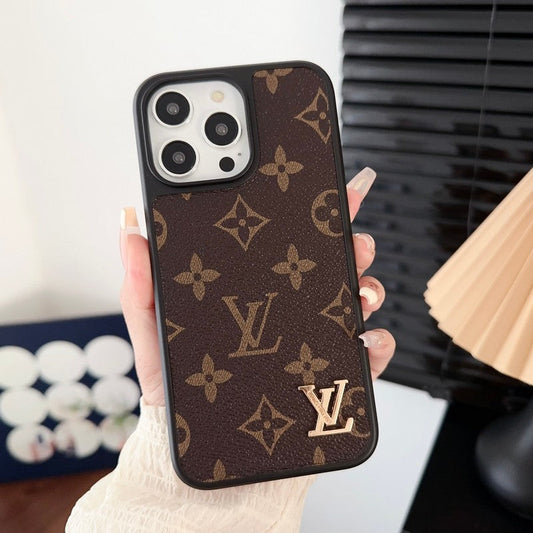 Luksus klassisk brunt iPhone-deksel