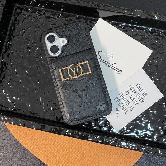 Luksus kortveske til iPhone med gulllogo