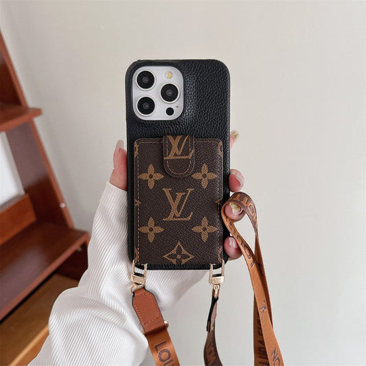 Luksus kortveske Crossbody Chain iPhone-deksel