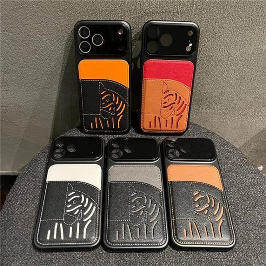 2026 Ny Premium Leather Card Slot iPhone-deksel – Limited Edition Year of the Horse