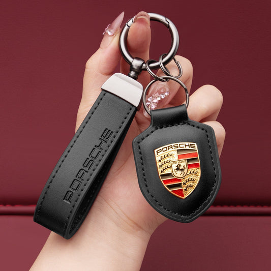 Originální kožená klíčenka Porsche