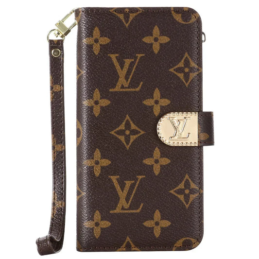 FUNDA PARA MÓVIL SAMSUNG CARTERA DE PIEL LONA MONOGRAMA