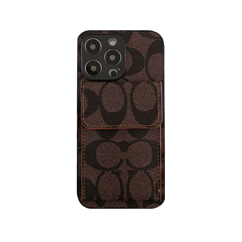 Klassisk iPhone-deksel med lommebok Svart-HP240513