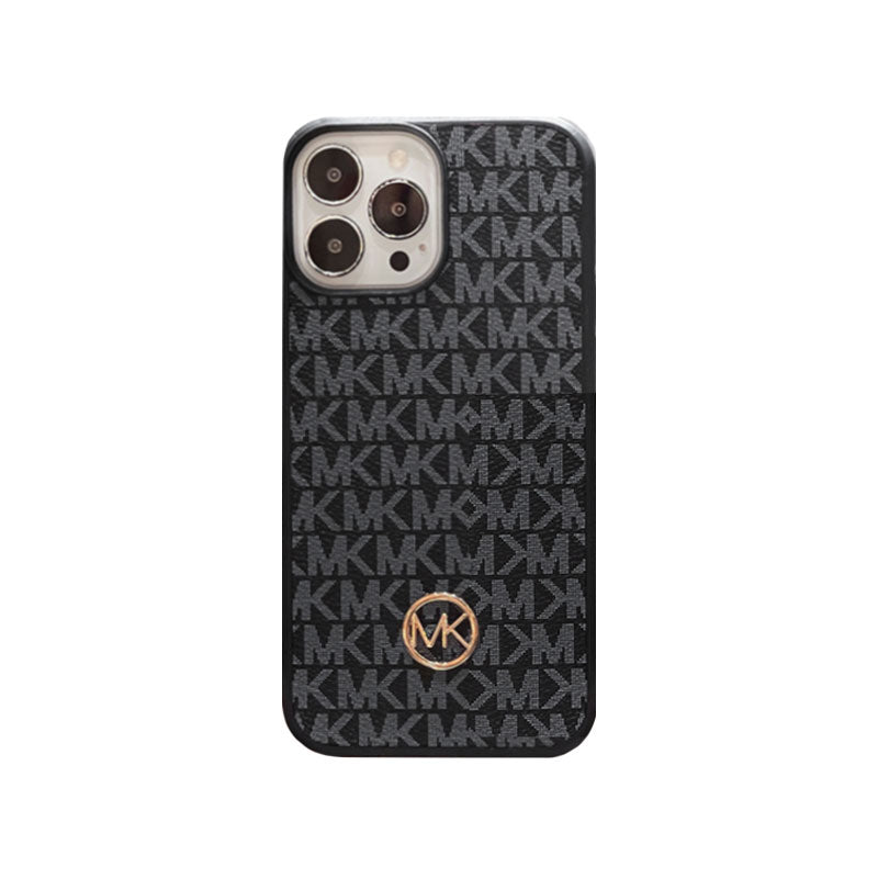 Capa luxuosa para iPhone marrom-MKK240603