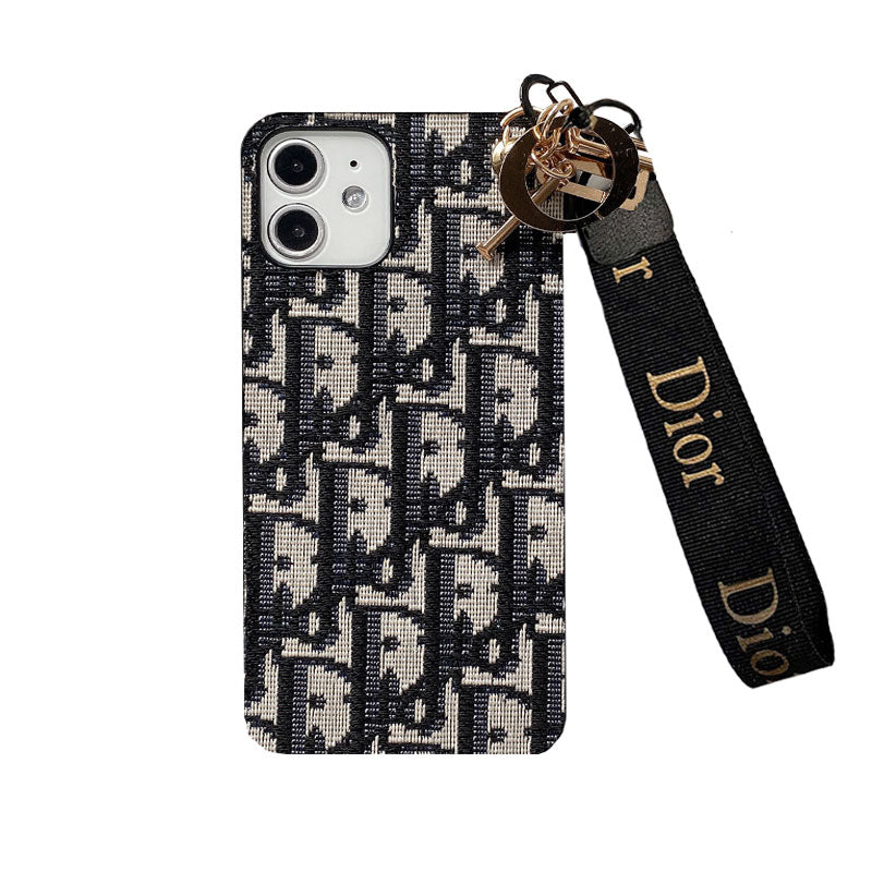 Módne puzdro na iPhone s remienkom čierne-GS240315