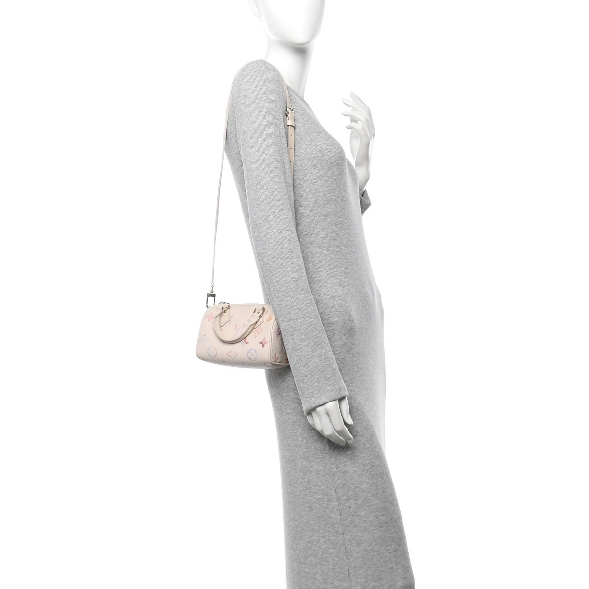 Dreamy Lavender Watercolor Gradient Mini Barrel Crossbody Bag