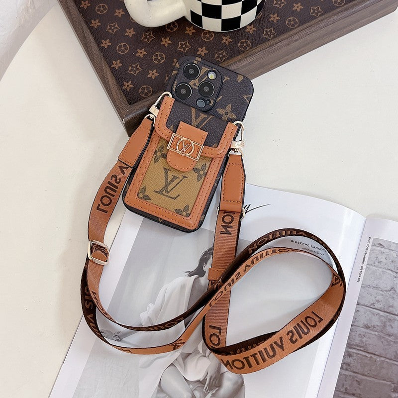 Luksus kortholder Crossbody iPhone-deksel