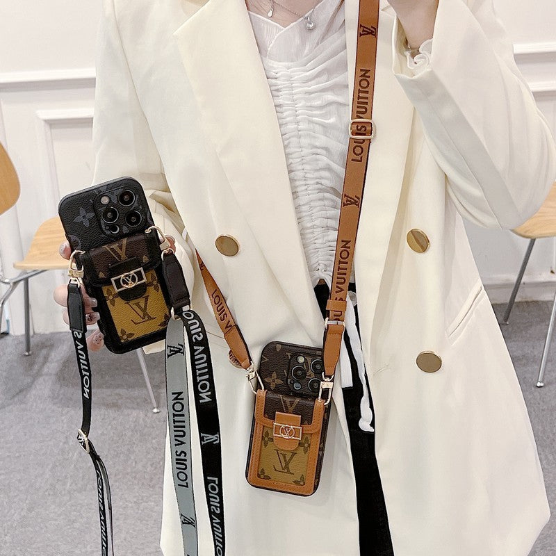 Luksus kortholder Crossbody iPhone-deksel