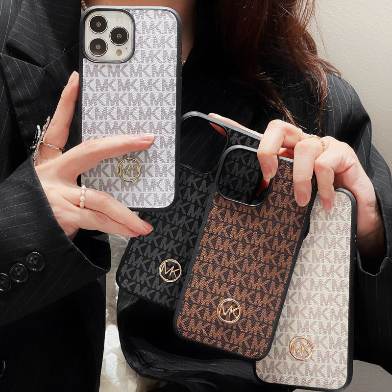 Capa luxuosa para iPhone marrom-MKK240603