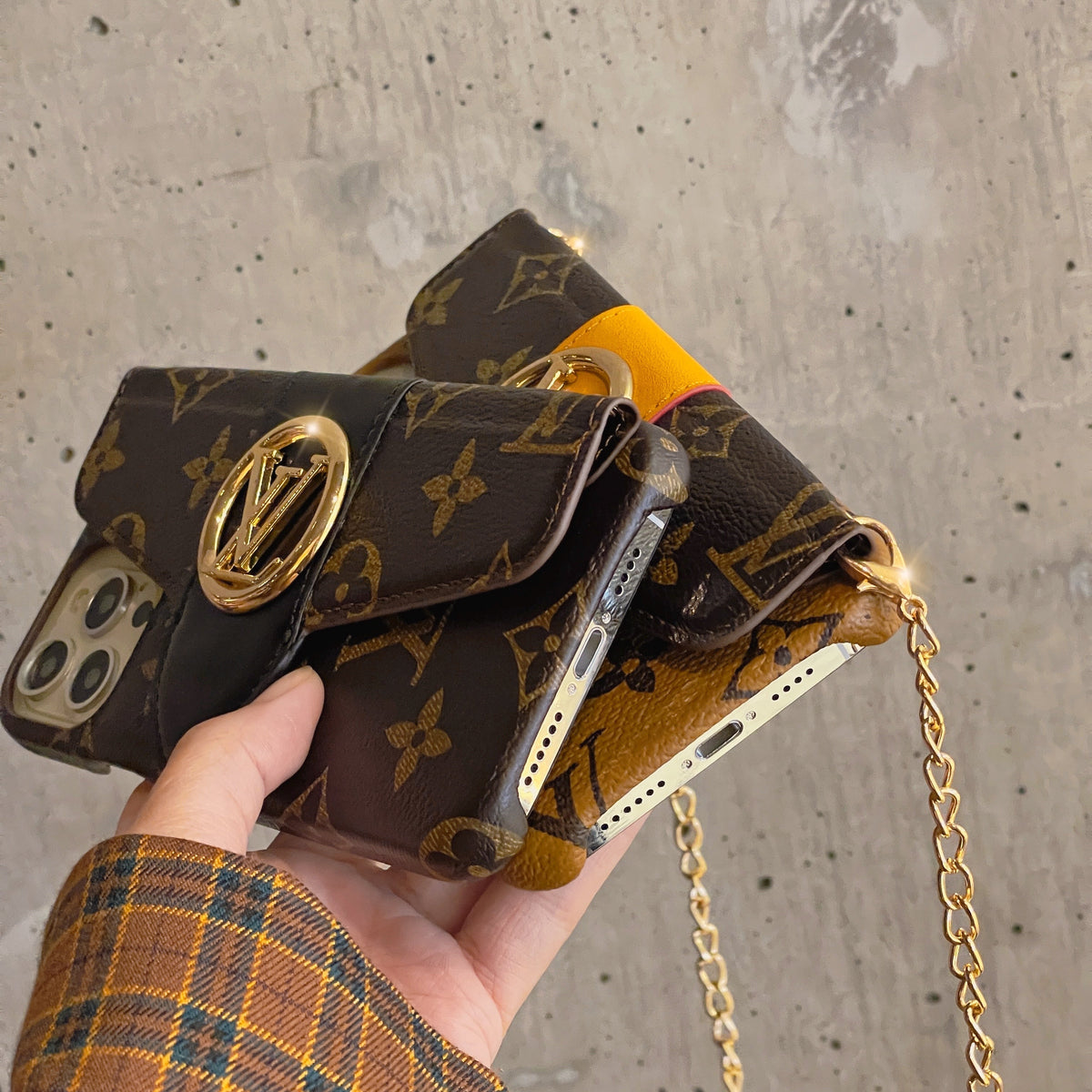 Luxus CrossBody kártyatartó iPhone tok