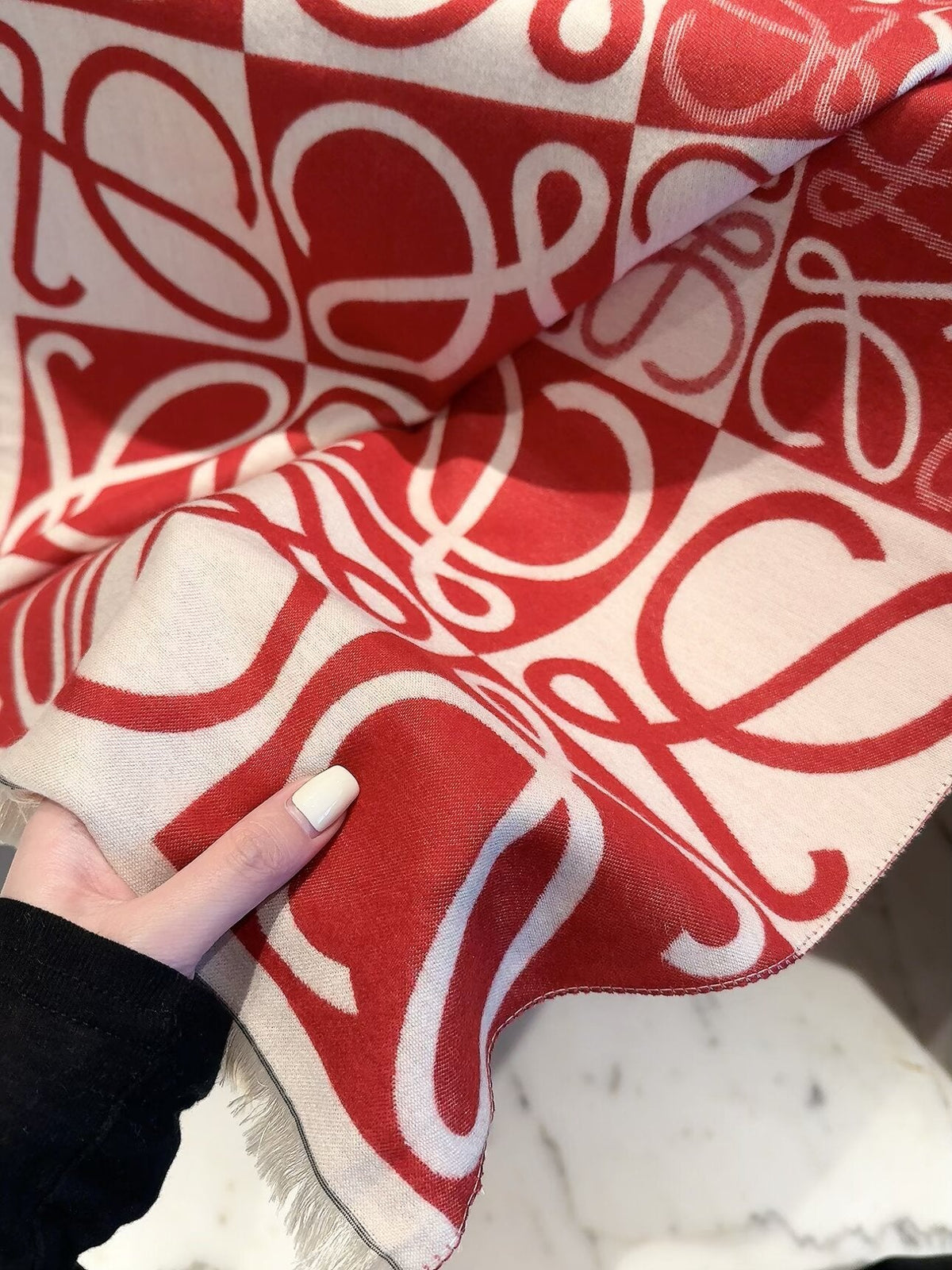 LOEWE 2026 Neues Checkerboard Anagram Kaschmir