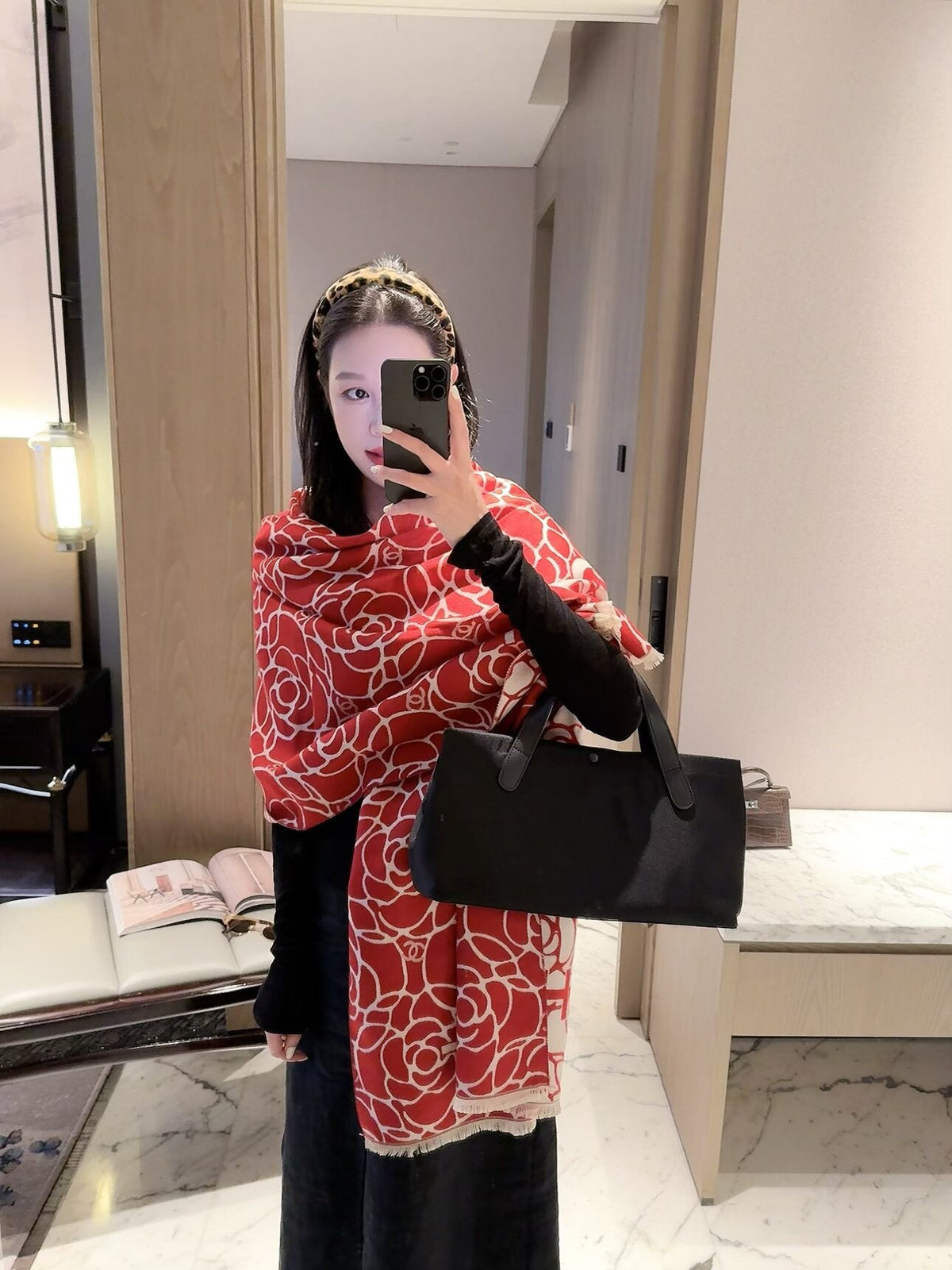 CC2026 New Camellia Cashmere Scarf