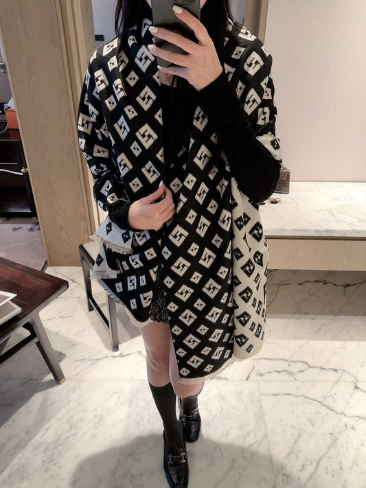 Fendi 2026 New Double F All-over Print Cashmere Scarf