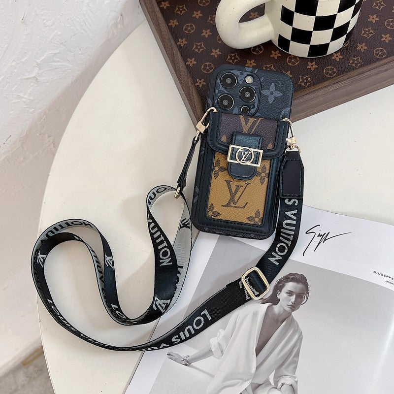Luksus kortholder Crossbody iPhone-deksel