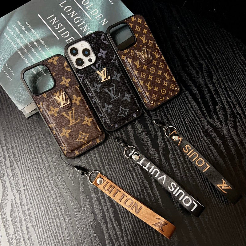 Luksus klassisk farve Crossbody iPhone etui