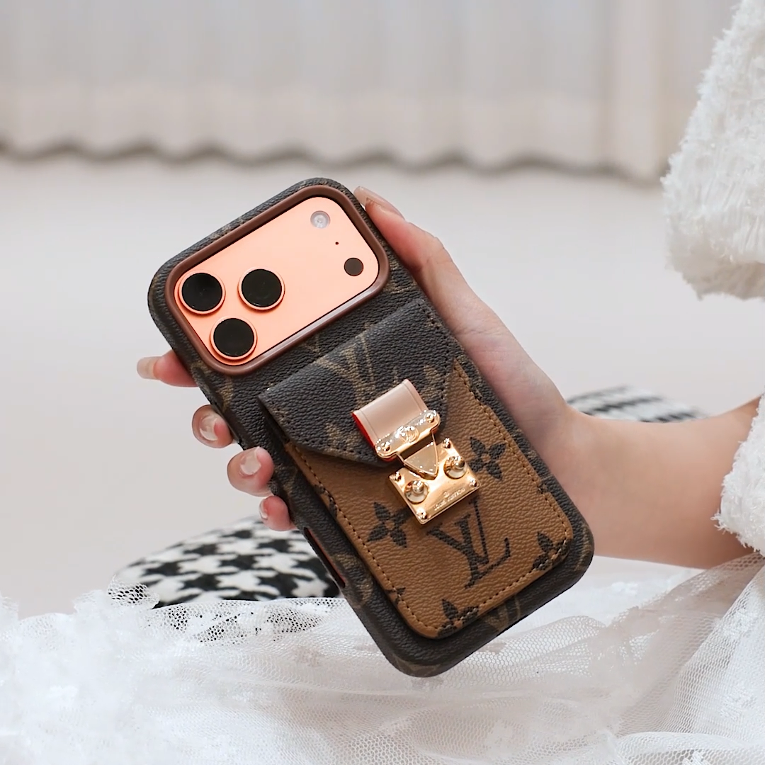 Luxus-ihlette bőr kártyatartó zseb iPhone tok