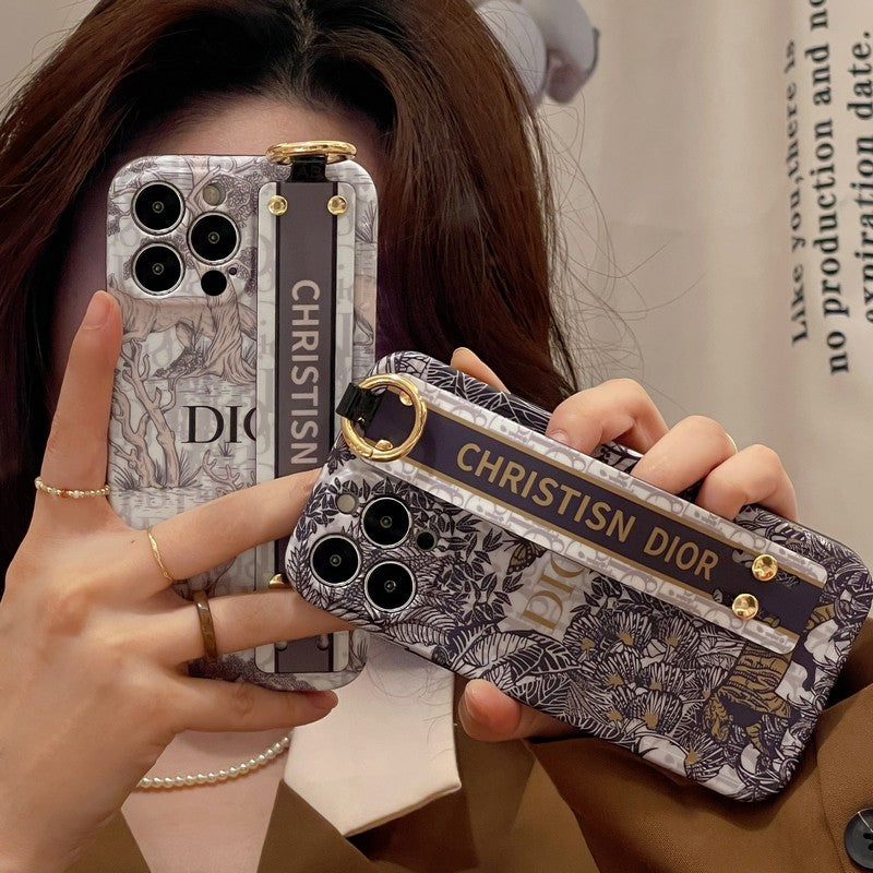 Klasszikus divatos csuklópántos iPhone tok