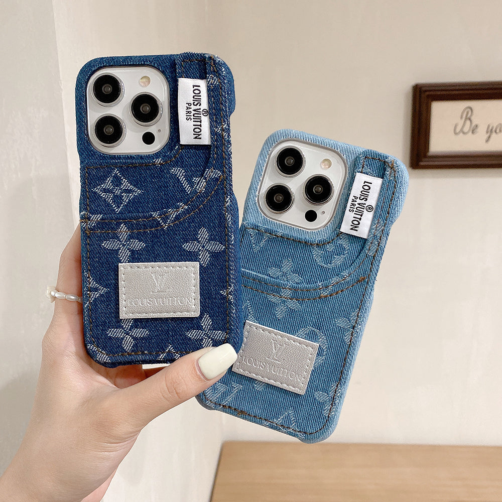 Farmer szövet iPhone tok beépített kártyatartóval