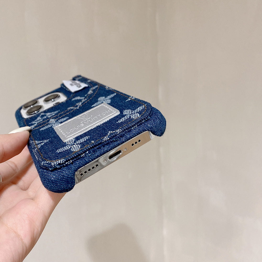 Farmer szövet iPhone tok beépített kártyatartóval
