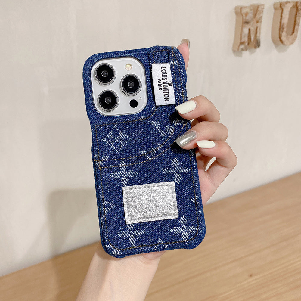 Farmer szövet iPhone tok beépített kártyatartóval
