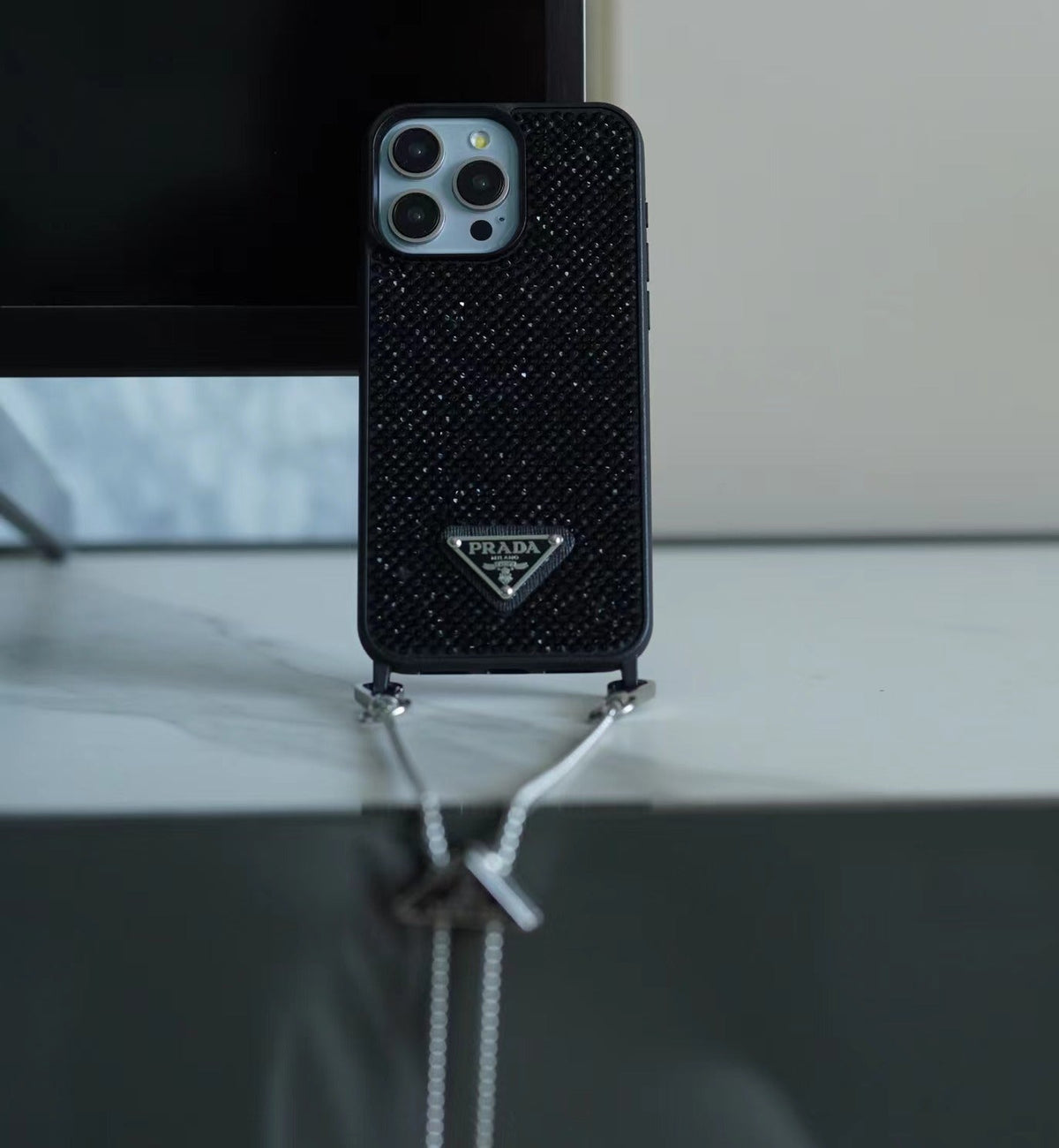 Luxusní Diamond Crossbody pouzdro na iPhone