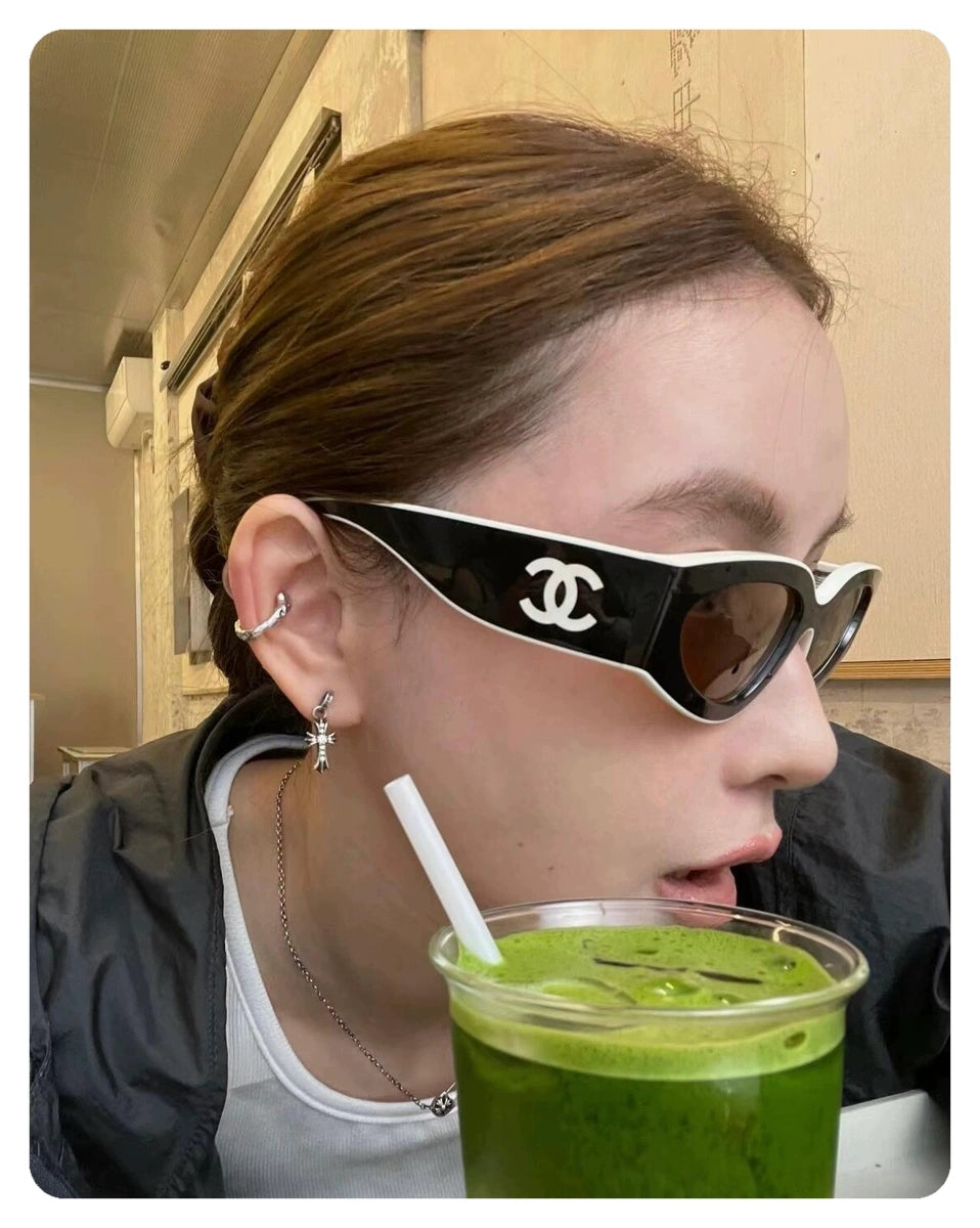 Óculos de sol retangulares de acetato