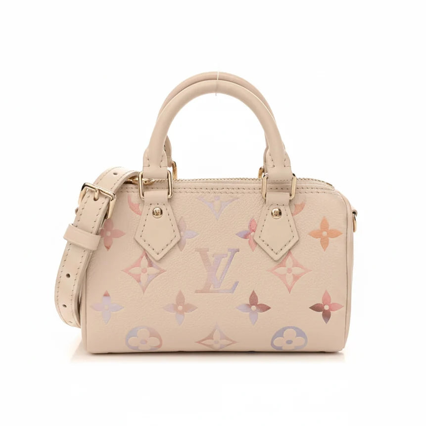 Dreamy Lavender Watercolor Gradient Mini Barrel Crossbody Bag