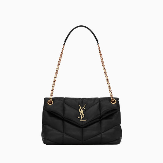 Luxe Quilted Lambskin Shoulder Bag with Chain Strap