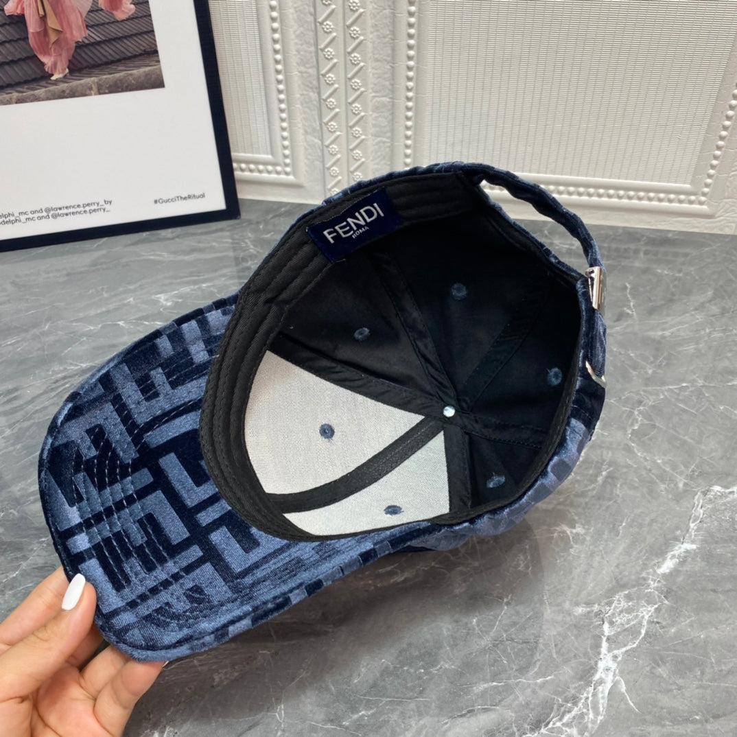 Luksus FF Gold Velvet baseballkasket | Luksus designer justerbar hat
