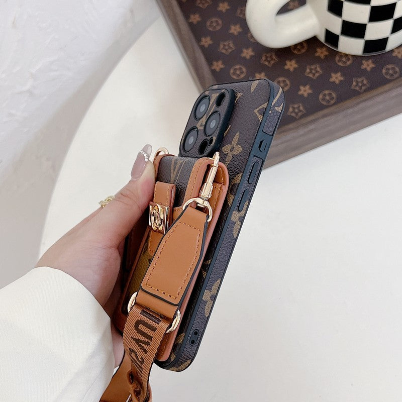 Luksus kortholder Crossbody iPhone-deksel
