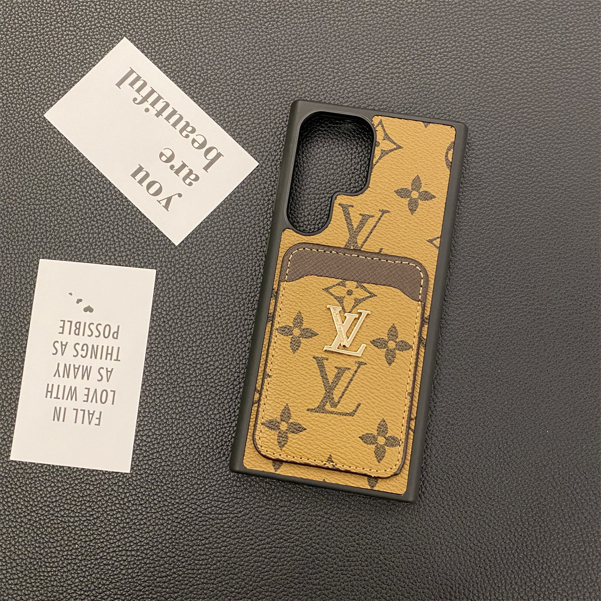 CAPAS DE TELEFONE SAMSUNG GALAXY PETITE MALLE PORTA-CARTÃO MONOGRAMA CANVAS
