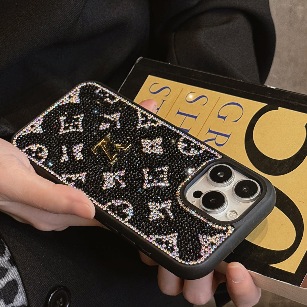 Funda para iPhone inspirada en Y - S - L holográfica con purpurina de lujo - Edición Diamond Shine