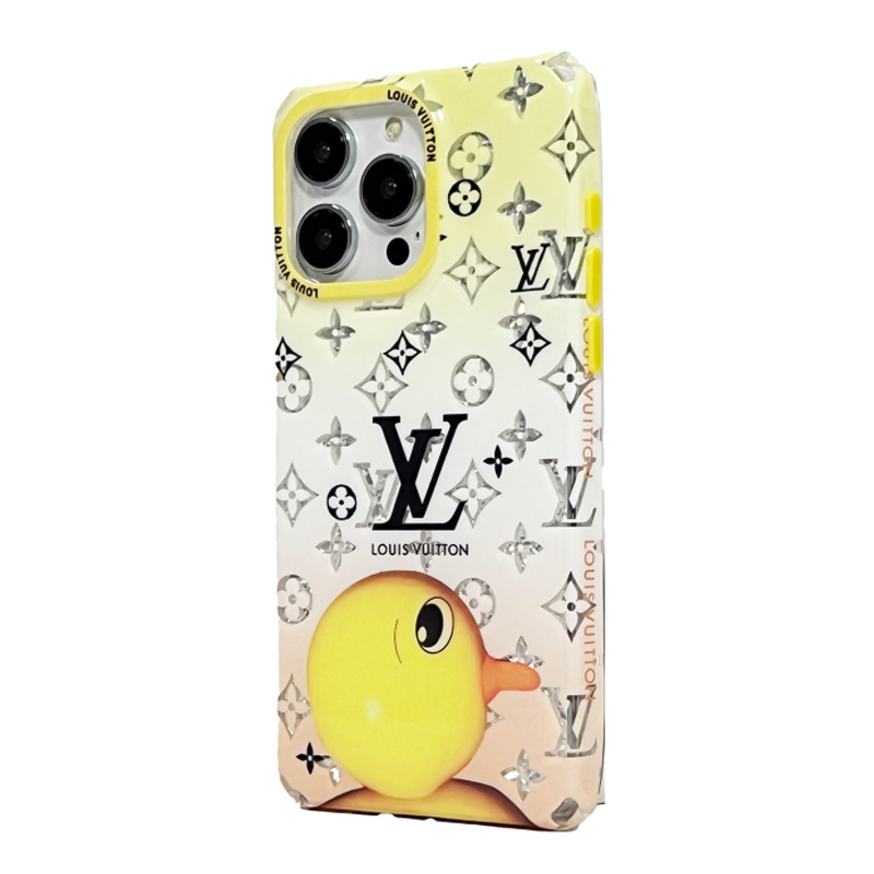 Luxuriöse quadratische iPhone-Hülle mit Ente und Kaninchen
