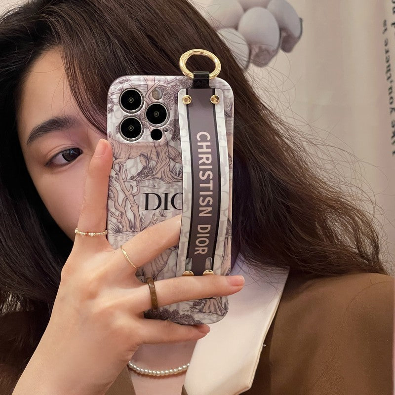 Klasszikus divatos csuklópántos iPhone tok