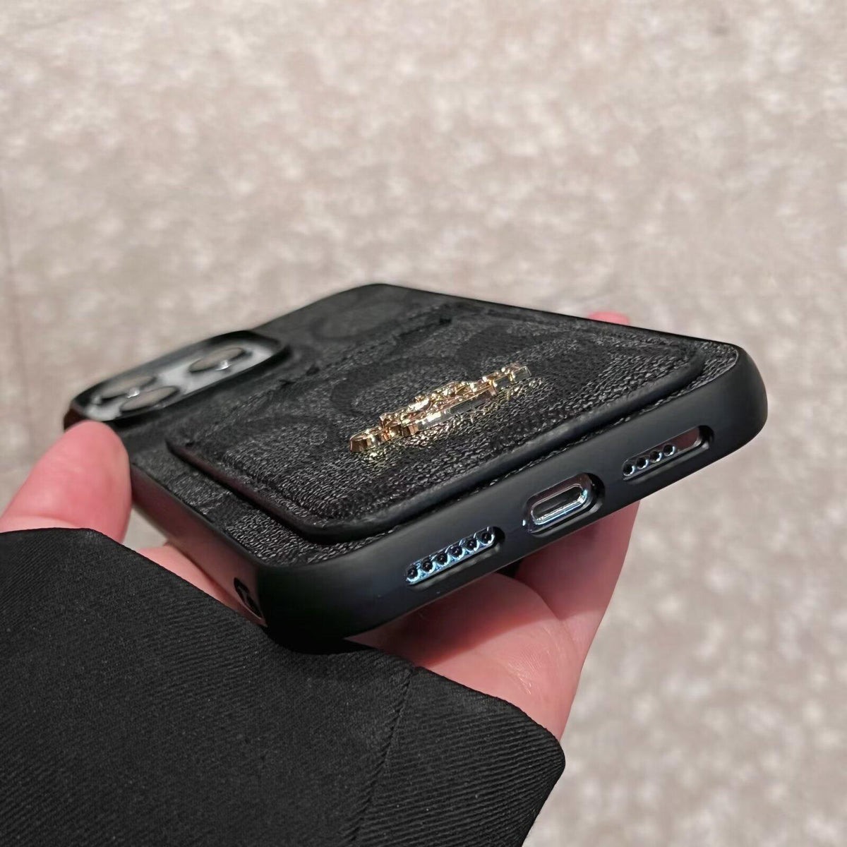 Klassisk kortväska till iPhone läderfodral