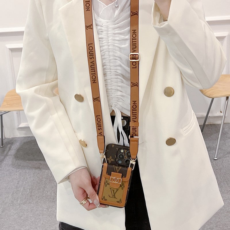 Luksus kortholder Crossbody iPhone-deksel