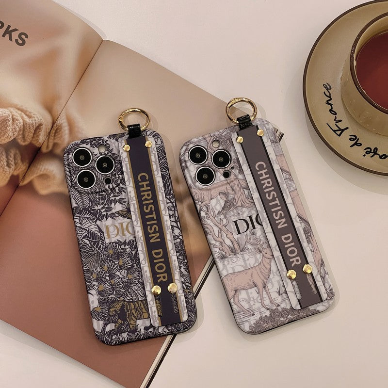 Klasszikus divatos csuklópántos iPhone tok