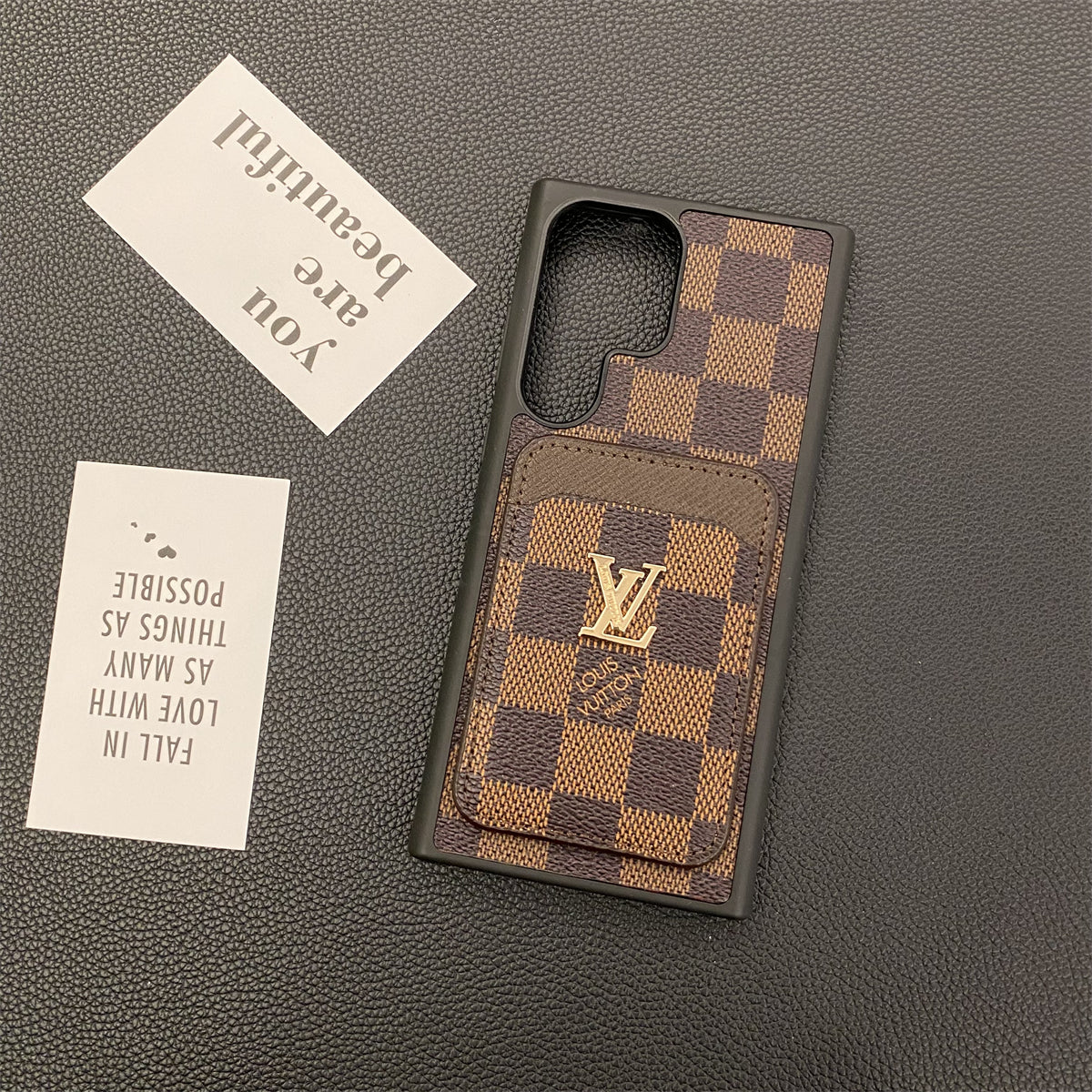 CAPAS DE TELEFONE SAMSUNG GALAXY PETITE MALLE PORTA-CARTÃO MONOGRAMA CANVAS