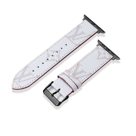 Leather Monogram Apple Watch Bands