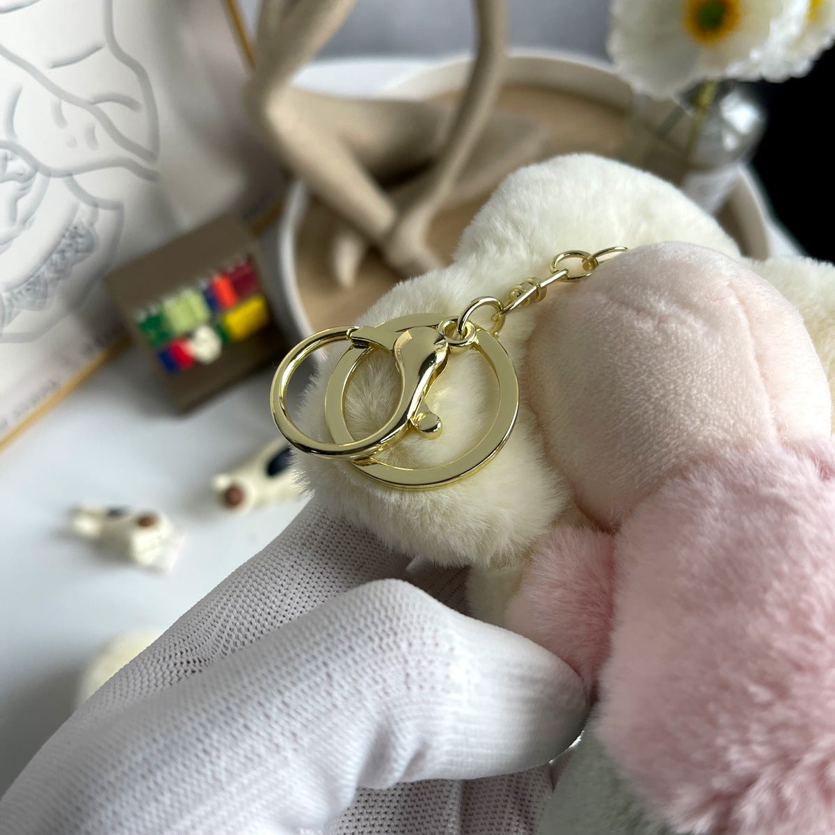 Sød solsikke plys nøglering – Vivienne Doll Bag Charm til kvinder, bil<rAMP>rygsækdekoration