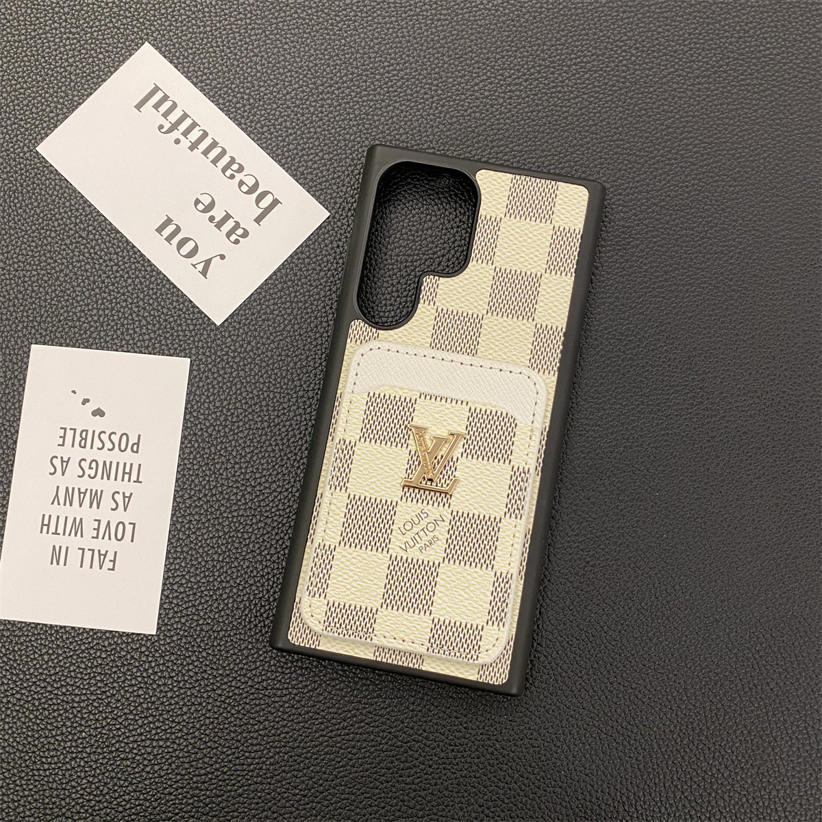 CAPAS DE TELEFONE SAMSUNG GALAXY PETITE MALLE PORTA-CARTÃO MONOGRAMA CANVAS