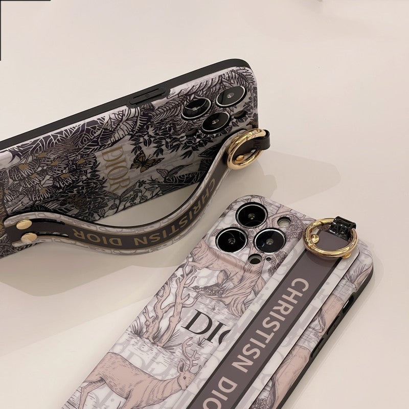 Klasszikus divatos csuklópántos iPhone tok