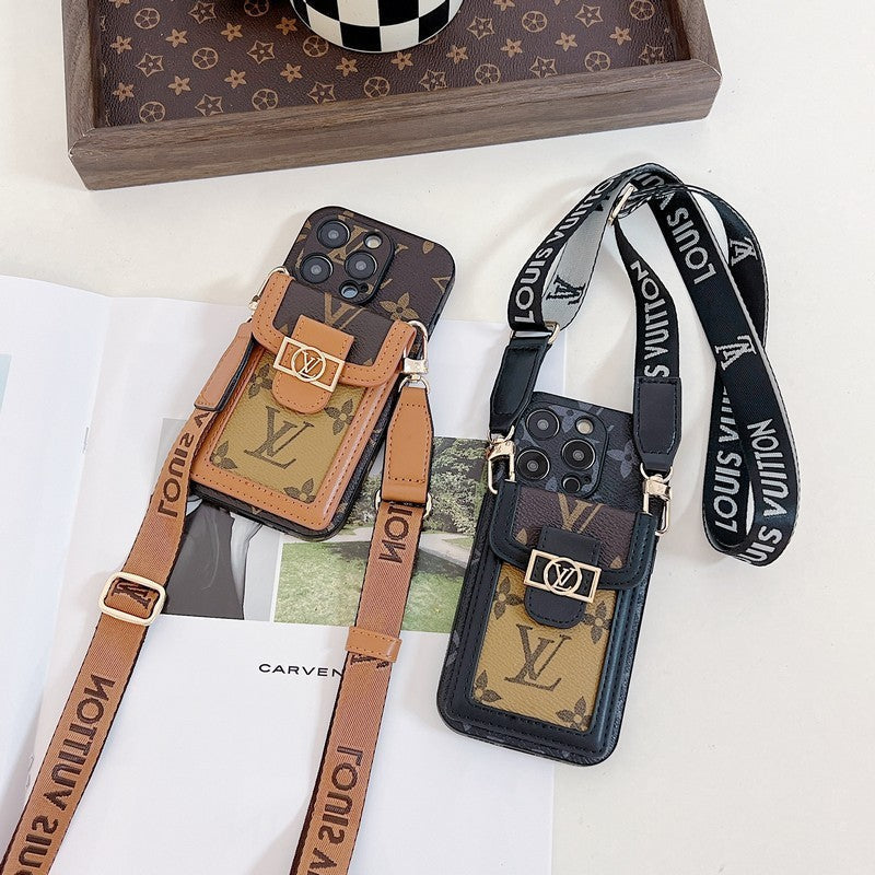 Luksus kortholder Crossbody iPhone-deksel